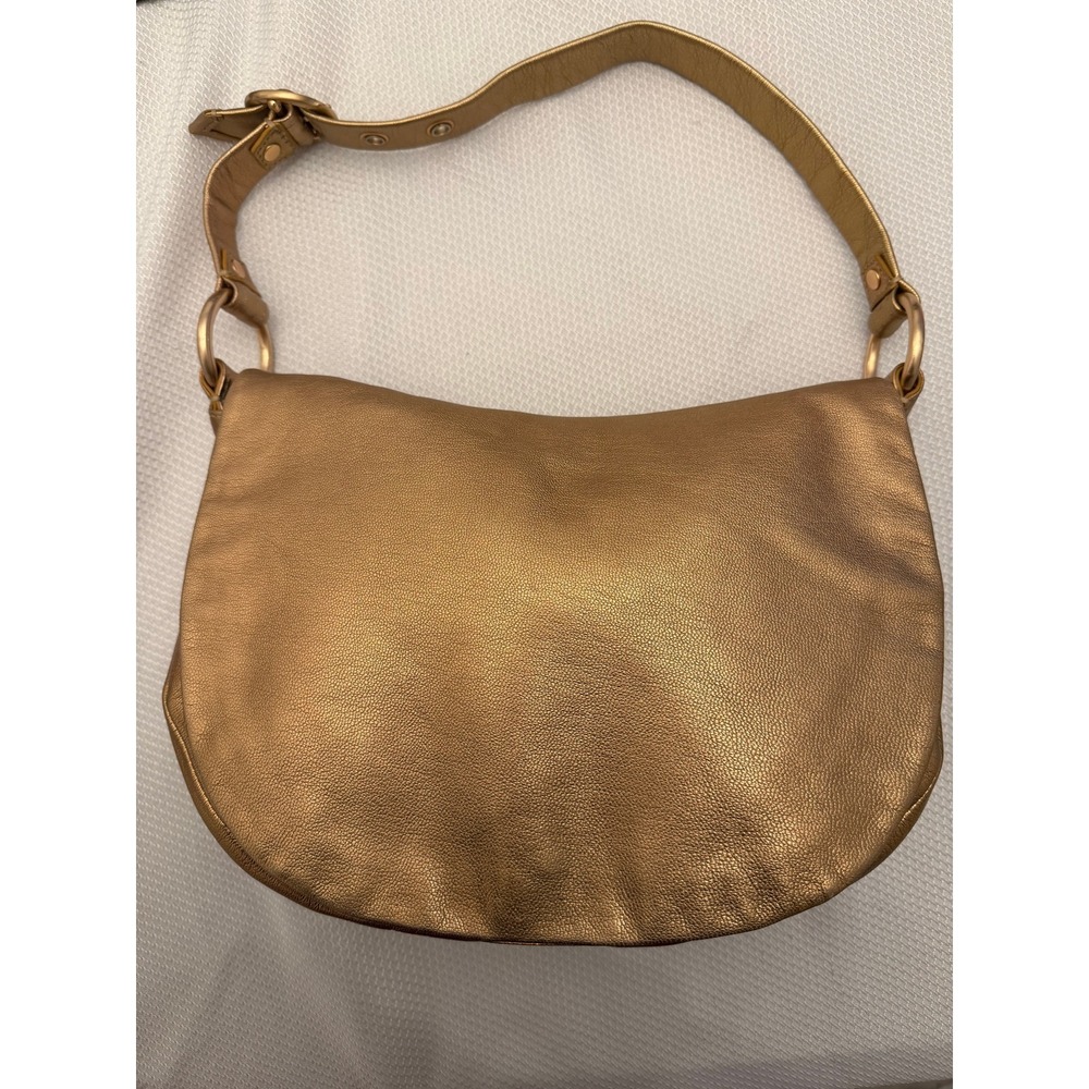 Coach  13652 Gold Leather Hobo Shoulder Bag